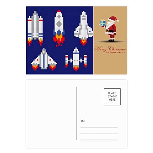 Cartes postales vaisseau spatial pour éviter les vœux banals de Noël