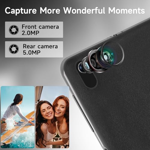 Image of BYANDBY Tablet 7 inch Android 15.0 Tablet, 8GB+32GB ROM (1TB Expand), Quad-Core, WiFi, GMS, Dual Camera, Educational, Games (Black)