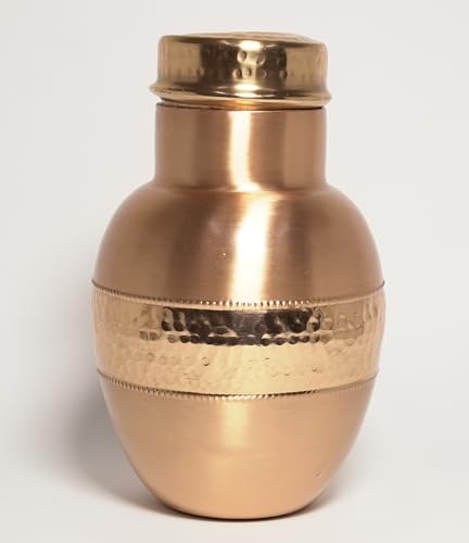 IBA Indianbeautifulart 1000ML/34oz Pure Copper Shaped Pot, Perfect for Water Storage & Ayurvedic Benefits. Enhances Wellness with a Stylish Design, Ideal for Daily Use and Healthy Hydration