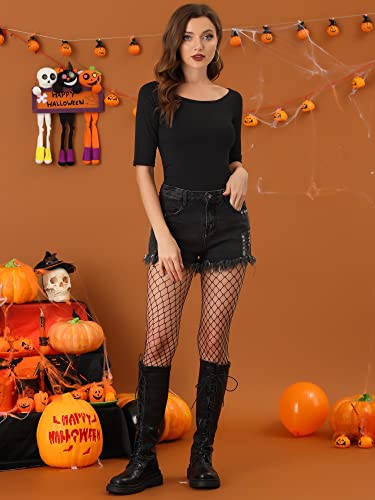 Allegra K Women's Half Sleeves Scoop Neck Fitted Layering Top Soft T-Shirt3