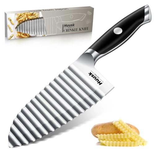 Huusk Crinkle Cutter Knife - Deep Wavy Heavy Duty for Waffle Fry, Black by Huusk - Used condition - US$20.26