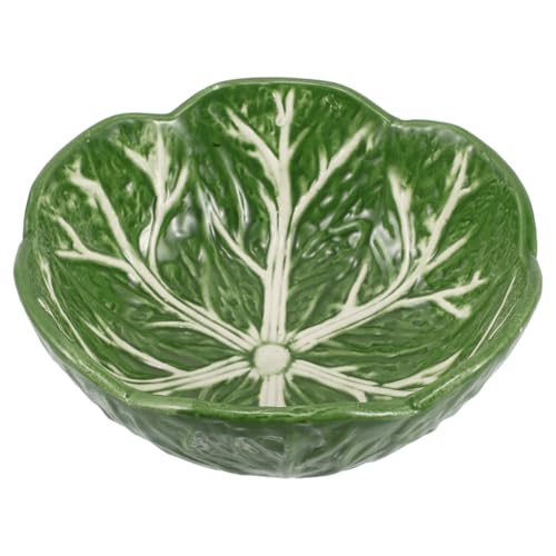 OFFSCH Unique Cabbage Ceramic Plate for Serving Snacks Pastries Fruits Artistic Food Presentation Dish for Guesthouses Hotels Tea Rooms Easy to Clean Ceramic Design