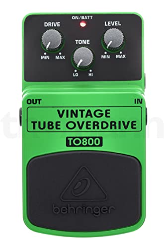 Behringer VINTAGE TUBE OVERDRIVE TO800 Vintage Tube-Sound Overdrive Effects Pedal