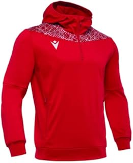 Macron Ishtar 1/4 Zip Hoody Red/Wht Sweatshirt, XXXXXL