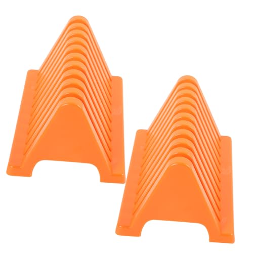OSOLADY 2pcs Microscope Slides Holder for Laboratory Microscope Slides Storage Rack for Laboratory Orange Microscope Slides Staining Holder for Laboratory Pp