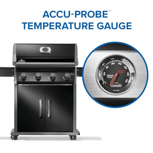 Image of Napoleon Rogue 525 Propane Gas Grill, Black, Durable 4-Burner BBQ | 4-Burner, Outdoor Cooking, Premium BBQ
