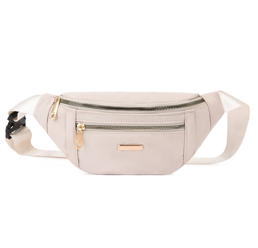 Estwell Riñonera Mujer Hombre Moda Riñoneras de Deportiva Marcha Impermeable Bolso de Cintura con 3 Bolsillos Ajustable Multifuncional Riñonera para Viaje Senderismo Running