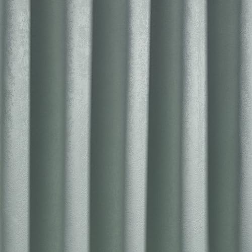 Fusion Duck Egg Blue Eyelet Curtain, W168 x L214cm, 1 Panel, Thermal Cotton Drape for Bedroom Living Room & Door - Image 4