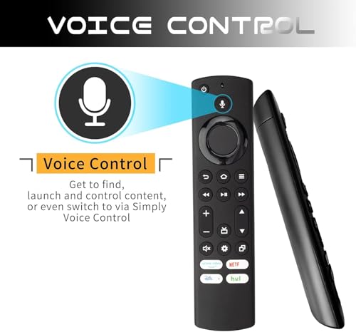 Replacement Voice Remote for Insignia, Toshiba, Hisense, TCL, Pioneer Smart TVs & Amazon Fire Stick (4K, Lite, 2nd & 3rd Gen, Cube)