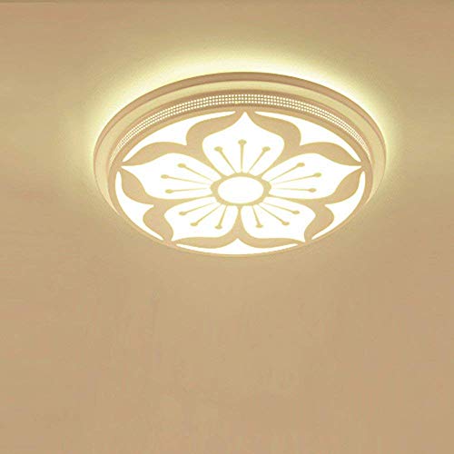 Plafonnier LED circulaire 50cm blanc pour éclairer un grand salon