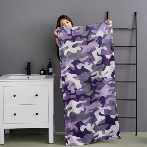 Lslomrqz Serviette de Plage Anti-Sable XXL - 160x80cm, Microfibre Séchage Rapide, Ultra Compacte et Légère - Idéale pour Piscine, Voyage, Gym et Yoga - (Abstrait Camouflage) G#439