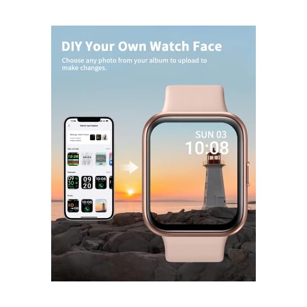 Smart Watch for Women with Call Answer/Dial, Alexa Built-in Fitness Tracker with Heart Rate/SpO2/Sleep Monitor, 1.7" Smart Watch with 60 Sports, IP68 Waterproof Women Smartwatch for iPhone Android - Image 7