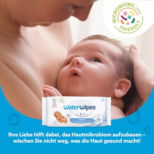 WaterWipes Sensitive+ Newborn & Baby Wipes, 99,9% Wasser, 18 Pack – Ansicht 5