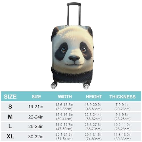 Anime Panda Printed Luggage Cover Protector, Fits 18-32 Inch Luggage2