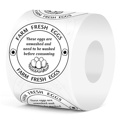 500 Pcs 2 Inch Farm Fresh Eggs Carton Labels...