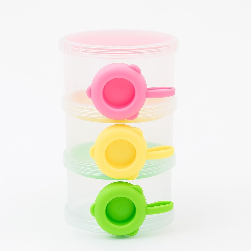 Baby Milk Powder Box Storage Container (ROUND SHAPE MULTICOLOUR)-image-46
