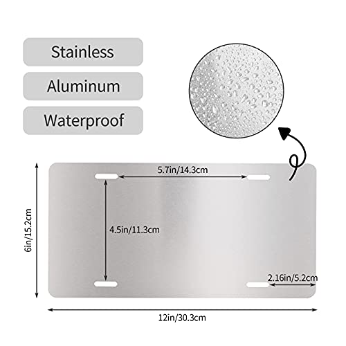 Cool Skull Hoodie Red Eye Art Black License Plate Decorative Novelty Metal Vanity Car Tag For Women Girls Men,Aluminum Death Dark Front Car Tag Plate 12" X 6" Standard Size (4 Holes) #TOP2