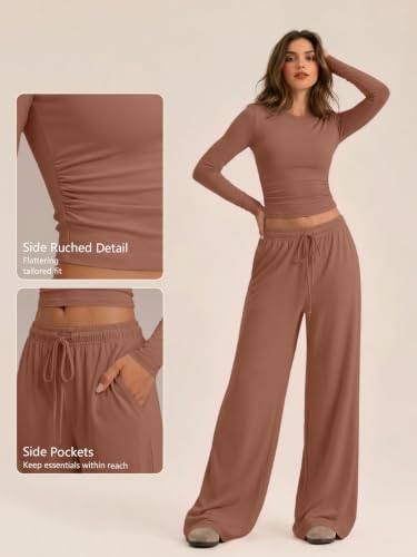 Image of Trendy Queen Women's 2 Piece 2026 Fall Fashion Lounge Set with Pockets