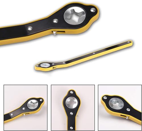 Image of Car Jack Wrench Set - Heavy Duty Ratchet Spanner with Extendable Handle | Universal Tyre Nut Remover Tool for Car, SUV, Truck | Portable, Durable, Easy to Use