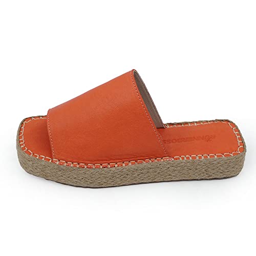 Sandale compensée Bonateks orange 36 amorti optimal et marche stable