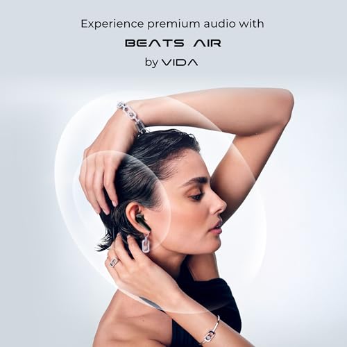 Image of VIDA Beats Air - Black Ice Blue | 13mm Drivers | Dual Speaker | 40H Playtime | Gaming Mode | Bluetooth 5.4 | Dual Mic | Type-C Fast Charging | IPX4 | Touch Controls | Made in India