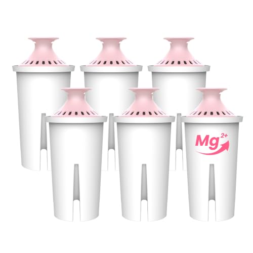 AQUA CREST Magnesium Water Filter Replacement for Brita® Filter, 6 Pack