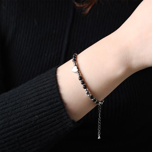 Image of Tiny Bead Bracelets for Women, Unique Birthday Gifts for Women Teens | Inspirational Heart Beaded Bracelet for Daughter, Friends, Bestie, Granddaughter Jewelry Trendy Stuff