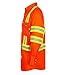 BOCOMAL FR Shirts for Men Hi Vis High Visibility 6.5oz Lightweight Type O Flame Resistant Refective Safety Shirt