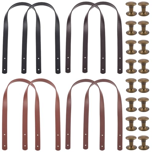 CALFOVERA 8PCS 4 Colors 23.6 Inch PU Leather Purse Straps