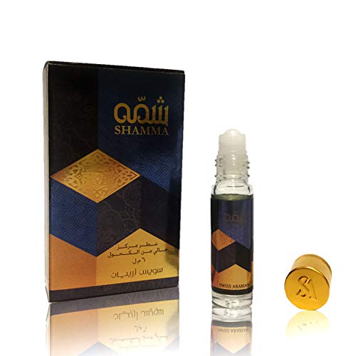SHAMMA, Roll On Perfume Oil 6 mL (.2 oz) | Oriental Fragrance for Men and Women | Floral, Frutiy and Woody Notes | Alcohol Free Attar, Vegan Parfum | by Oudh Artisan Swiss Arabian