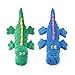 CPYOSN Jouets couineurs pour Chien Crocodile, Jouets en Peluche froissés Mignons pour Chiot, Jouets à mâcher durables pour Petits et Moyens Chiens, Paquet de 2 (Vert+Bleu)