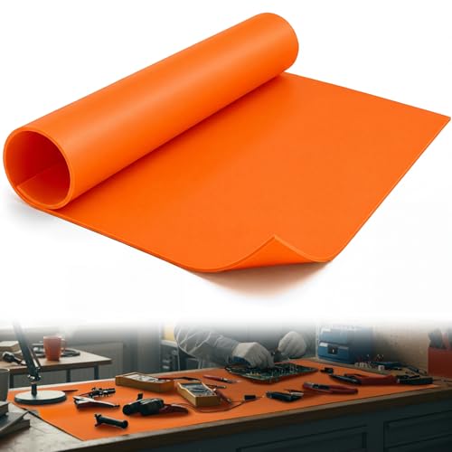 Maasechs 1 Pcs 20' x 20' Insulated Rubber Mat, 1000v High Voltage Insulation Blanket Electrical Safety Rubber Mat Non Conductive Dielectric Mats for Electricians Industrial Workspaces, Orange