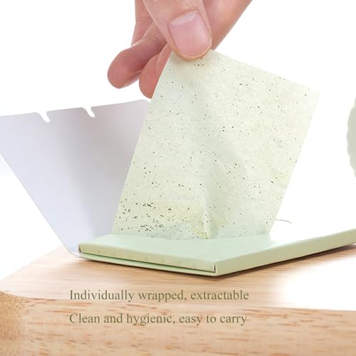 600 Blatt Green Tea Gesicht Blotting-Papiere Öl absorbierende Blätter Ölkontrollpapier für die Pflege fettiger Haut