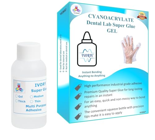 Dental Lab Super Glue Adhesive Instant Bonding - Gel (2oz)