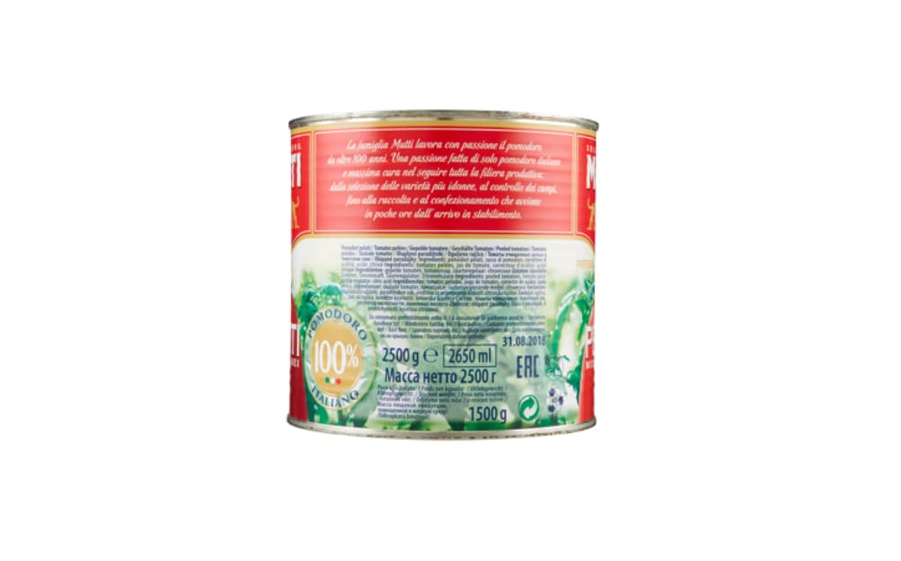 6x Mutti Professional Pelati Mediterranei Mediterrane Geschälte Tomaten 2,5Kg