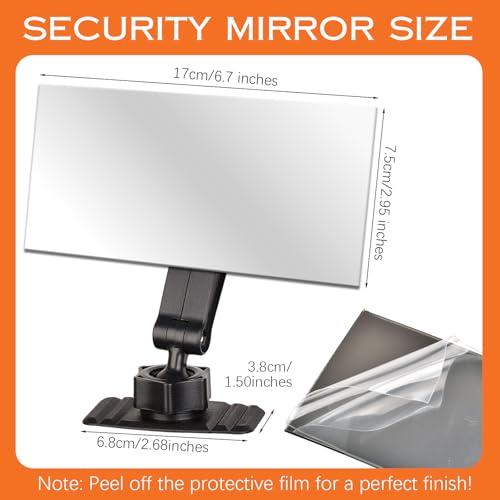 HZHSSG Konvexspiegel, Selbstklebender Weitwinkel Spiegel Konvex für Schreibtisch, Computer oder Monitor Acryl Parabolspiegel für persönliche Sicherheit und Schutz (7.5 X 17cm Rechteck)