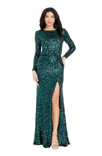 Amazon.com: Dress the Population Women's Mischa Scattered Micro Sequin, Maxi,  Bodycon, Boat Neck Gown, Deep Emerald, XX-Small : Clothing, Shoes & Jewelry