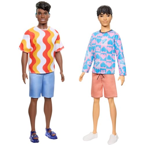 Boneco Barbie Ken Fashionistas com Roupas Modernas e Acessórios Exclusivos Para Crianças a Partir de 3 Anos