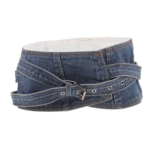 Ceinture large en denim pour femmes corset décoratif pour robe