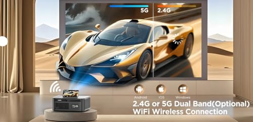 Image of 4K HDR10+ AUN Legend Extreme Projector 4K Ultra HD, MEMC, 32000 Lumen & HDMI ARC, 1080p Native, AI Fully Automatic, Optical Audio Out, YouTube Hotstar Prime, Android 11 2GB 32G Mini LED Projector