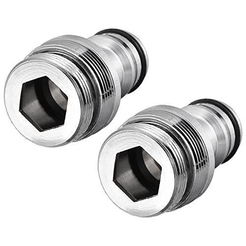 M METERXITY 2 Pcs Brass Hose Connectors, for Washing Watering, Pipe Adapter, Apply to Garden/Household (M22 Male Threaded