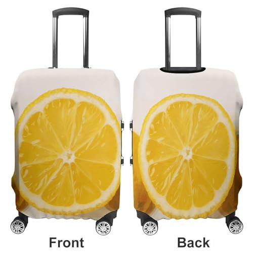 Summer Lemon Luggage Cover, Washable Elastic Suitcase Cover Protector Fit 18-32 Inch Luggage3