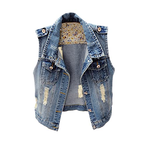 Gilet court en jean femme ajusté pour sublimer les silhouettes 3XL