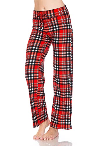 Image of Leggings Depot Women's Wide Leg Drawstring Pajama Pants for Lounge, Sleep | Soft, Breathable Poly-Span, Drawstring Waist, Comfy, Casual, Yoga, Everyday