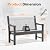 Psilvam Garden Bench, 2-Person Poly Lumber Patio Bench, All-Weather Outdoor Bench that Never Rot and Fade, Memorial Bench, Suit for Garden, Porch and Park (Dark Grey)