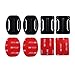 8Pcs Casco Cámara Adhesivos Pegatinas Almohadillas, Adhesivo de Montaje para Cámara de Acción, Curvas y Planos para Cámara Deportiva, Soporte Adhesivo Curvo y Plano para Go Pro Hero 1/2/3/ Suptig, DV