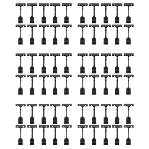 Support de signe en plastique réglable 60 pcs pour affichage double tête magasin