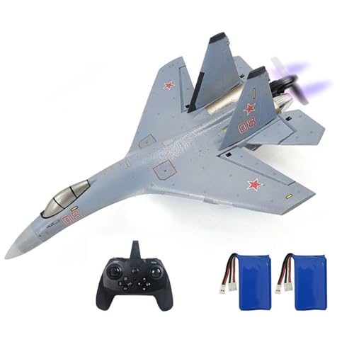 WANZRXX RC Airplane for Adult SU35 Jet 4CH Remote Control Plane RTF Tail Motor Aircraft 3D / 6G...