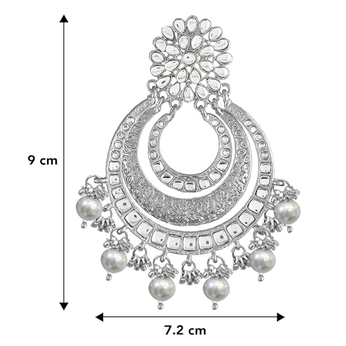 Image of Peora Traditional Indian Ethnic Earrings Jewellery Set Gift for Women Girls