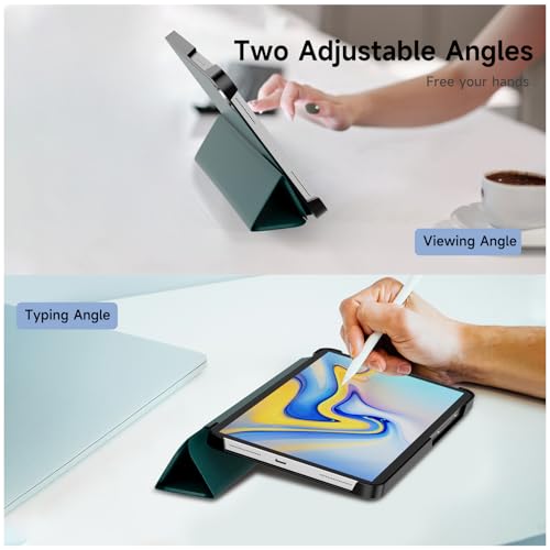 Image of YRH for Samsung A9 / A11 Tablet Case 8.7 inch, Slim Light Stand PU Lether Cover for Galaxy Tab A9 / A11 Tablet Case, Dark Green